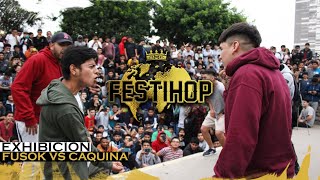 FUSOK 🇨🇱 VS CAQUIÑA 🇵🇪 || BATALLA DE EXHIBICION || FESTIHOP INTERNACIONAL 2019