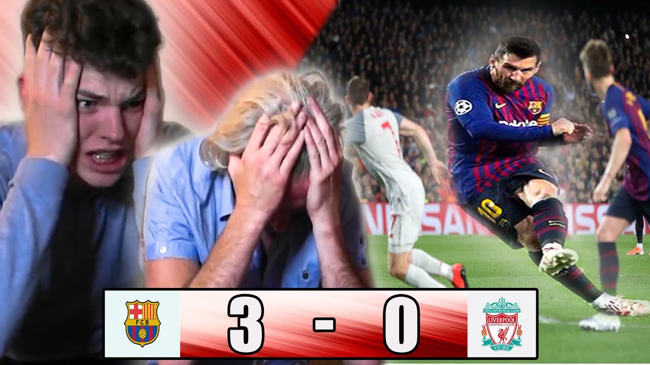 BARCELONA 3-0 LIVERPOOL FAN REACTION