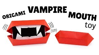 Origami Vampire Teeth Tutorial  Halloween DIY  Paper Kawaii