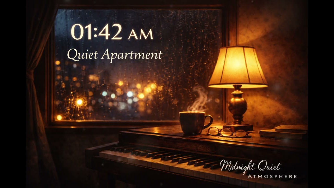 01:42 AM – Quiet Apartment | Soft Night Piano for Late Night Study