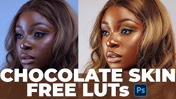 Color Grading Tutorials: How to Get Amazing Chocolate SKIN TONE in photoshop + FREE LUTs