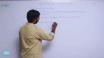 Quadratic expressions, equations in one variable || Transformation of Equations || Disk Telangana