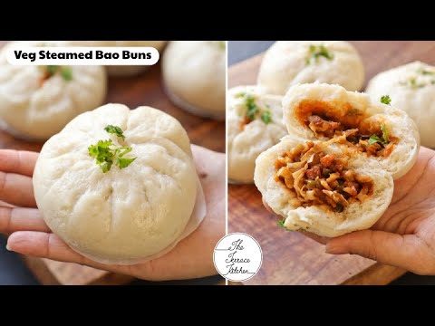 Veg Bao Buns Recipe | Steamed Bao with Veg Stuffing ~ TheTerraceKitchen