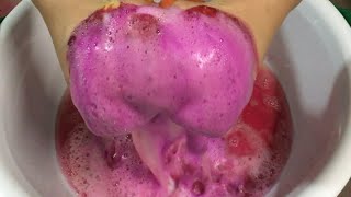 【ASMR】car sponge w/ pink suds