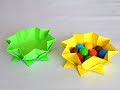 Оригами коробочка Цветок Лотос. Origami cajita Flor de Loto. DIY Box Lotus flower