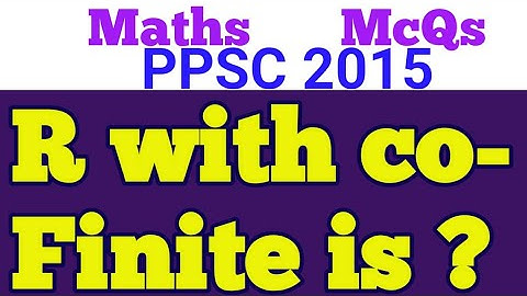 R with co Finite is ?What is R with cofinite topology?Is a co finite topology on finite set discrete