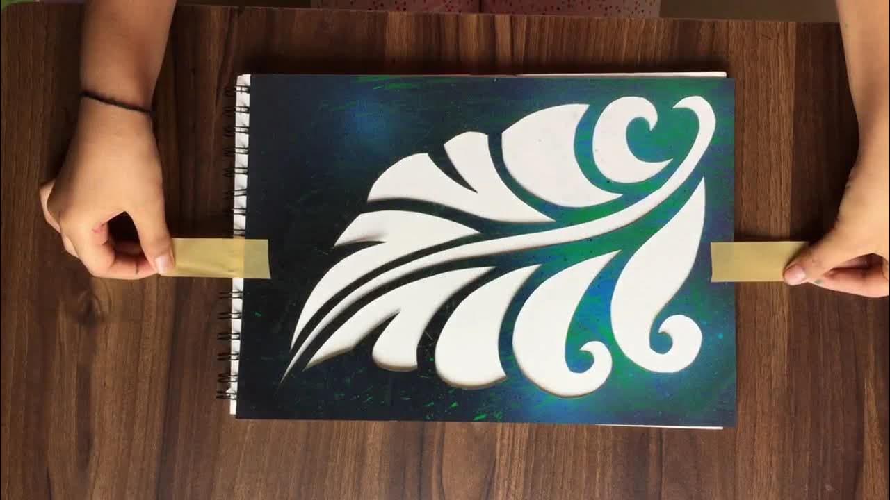 How to paint using stencil/Stencil art for kids/ simple stencil painting/art for beginners