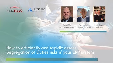 How to efficiently and rapidly assess Segregation of Duties risks in your ERP system