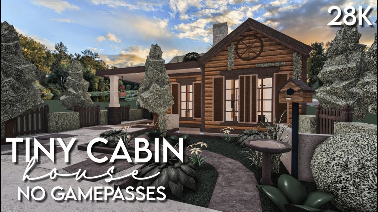 Bloxburg - Tiny Cabin House Speed Build (No Gamepass) - Youtube