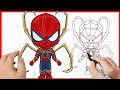 Como Dibujar a Spiderman Iron Facil Paso a Paso