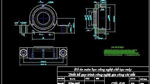 THIẾT KẾ QUY TRÌNH CÔNG NGHỆ GIA CÔNG CHI TIẾT GỐI ĐỠ H4 SPKT HƯNG YÊN