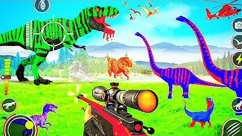 Jungle Dino Hunting Gun New Update 2023   Games Android 3D  Gameplay - Part 4