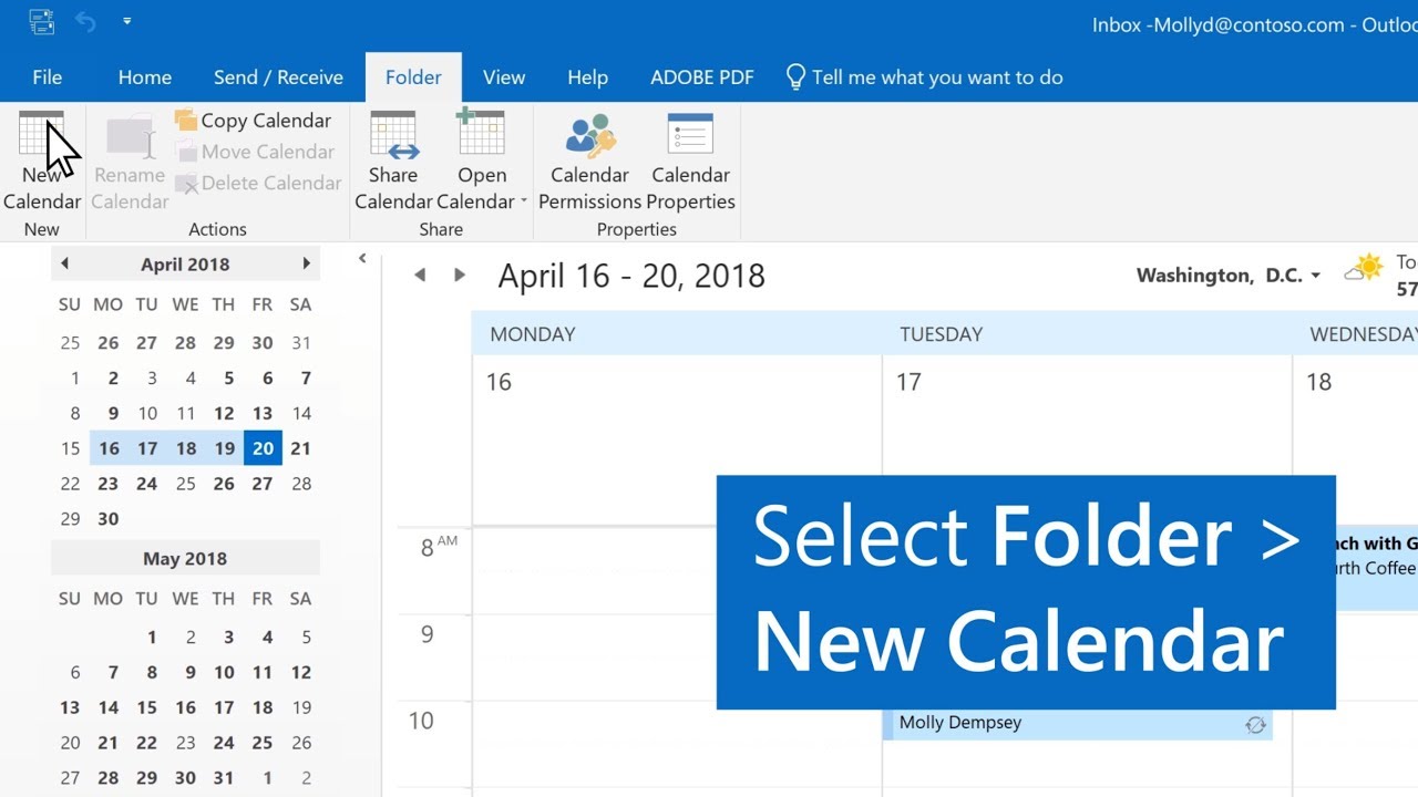 How To Create Multiple Calendars In Outlook - Youtube