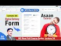 Microsoft Word Mein Data Entry Form Kaise Banaye? | Asaan Tutorial | MS Word Full Course Lecture 34