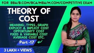 Cost | Economics | Theory Of Cost | Concept Of Cost | Implicit & Explicit Cost |Class 11 | BBA