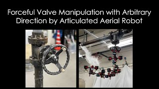 Forceful Valve Manipulation by Articulated Aerial Robot DRAGON
