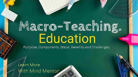 Macro-Teaching || Purpose, Components, Steps, Benefits & Challenges || For M.Ed. & B.Ed. Students