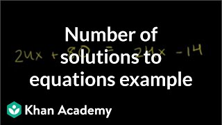 Equation special cases | Linear equations | Algebra I | Khan Academy