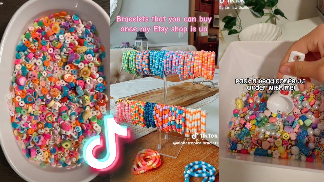 clay beads tiktok compilation! (+small business packing orders)🌷 