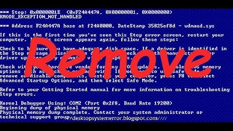 Blue screen / Crash dump error problem solved