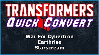 Transformers War For Cybertron Earthrise Voyager Starscream (Seeker) | Quick Convert