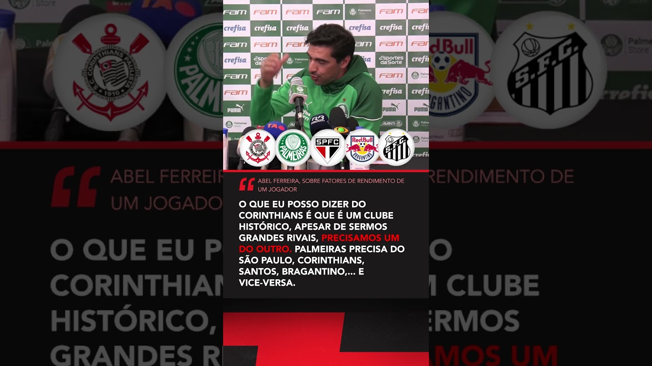 Abel Ferreira falou sobre o Corinthians antes do clássico #shorts