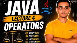 Java Programming Tutorial | Lecture 4 | Operators | Hindi