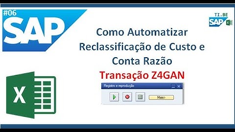 #06 - COMO AUTOMATIZAR RECLASSIFICAÇÃO DE CUSTO E CONTA RAZÃO • VBA TIBE Programação