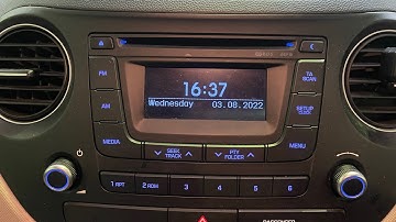 Hyundai i10 Clock Setting How to change the time and date on the radio