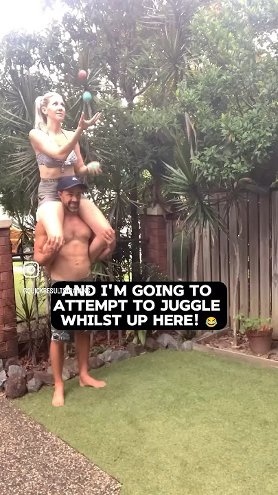 Shoulder ride & juggle challenge! Day 63/100 freezing for a reason!