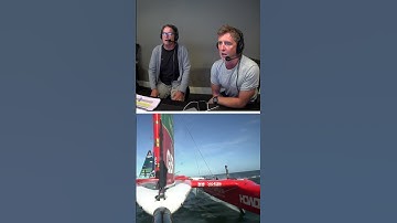 😬De reactie van onze commentatoren op dit incident samengevat in een emoji 👀 #SailGP