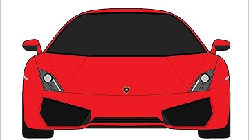 Drawing Lamborghini Gallardo Car on Computer | How to draw Lamborghini.