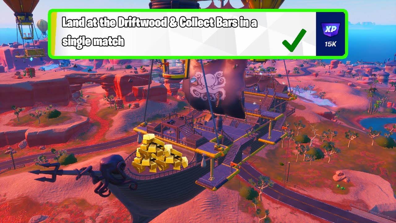 How to EASILY Land at the Driftwood & Collect Bars in a single match