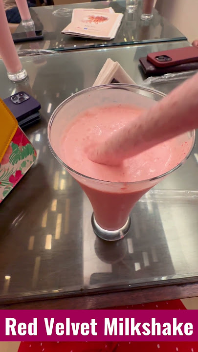 Red Velvet Milkshake #milkshake #redvelvetcakedesign #milkshakerecipe #milkshakesrecipe #yummyfood