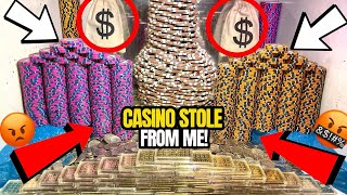 🤬CASINO STAFF STOLE FROM ME! THEN THIS HAPPENED! HIGH LIMIT COIN PUSHER MEGA CASH JACKPOT!