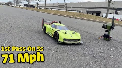 Arrma vendetta 1st pass on 3s 71 mph