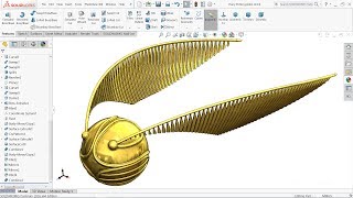 Solidworks tutorial | Design of Harry potter Golden Snitch in Solidworks