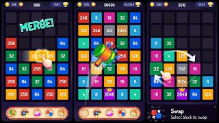 Merge the Number - 2048 Puzzle Game Gameplay Video for Android Mobile screenshot 3