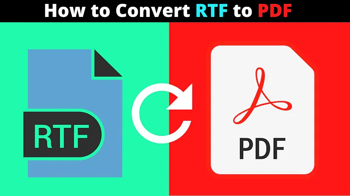 How to Convert RTF to PDF / Change rtf to pdf file