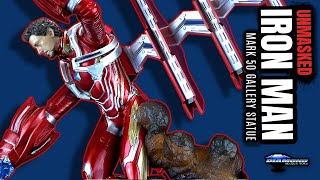 Diamond Select Avengers Infinity War Unmasked Iron Man Mark 50 Gallery Statue | Video Review
