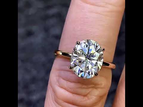 Oval Lab Grown Diamond Solitaire Ring ring video