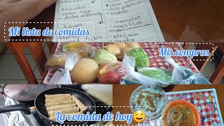 Mi lista de comidas para la semana+compras/cocinando