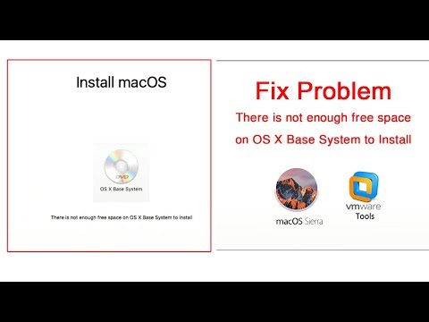 Fix Problem | There is not enough free space on OS X Base System to Install
