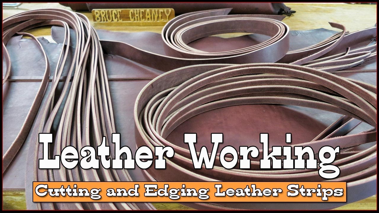 Leather Working - How to cut leather strips - leathercraft tutorial for  beginners 