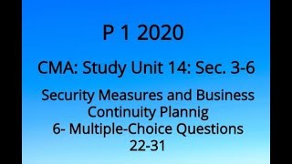 CMA: Unit 14: Sec 3-6 2020 Guide