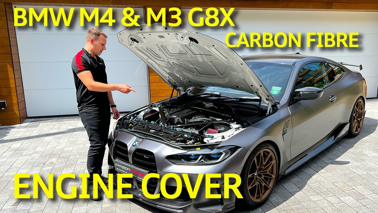 BMW M3 (G80) M4 (G82 & G83) Carbon Fibre Engine Cover YouTube