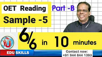 Edu Skills OET: Sample - 5: Reading Part - B: Text- 2: Strategies:Tips & Tricks: OET made easy
