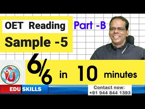 Edu Skills OET: Sample - 5: Reading Part - B: Text- 2: Strategies:Tips & Tricks: OET made easy