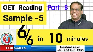 Edu Skills OET: Sample  5: Reading Part  B: Text 2: Strategies:Tips & Tricks: OET made easy