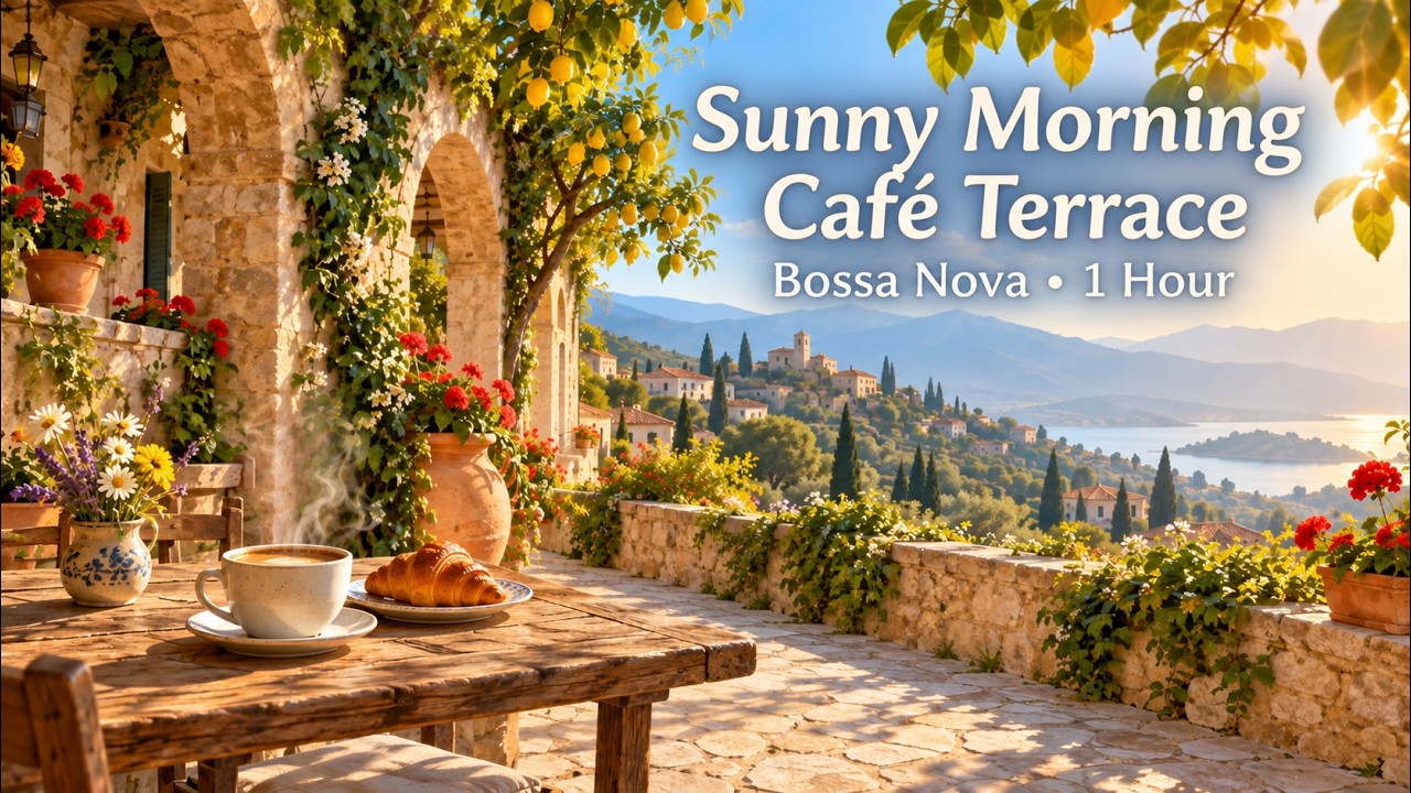 Sunny Morning Café Terrace: 1 Hour Bossa Nova for Coffee and Study